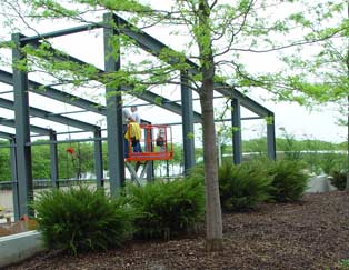 Side View of new Bike Facility