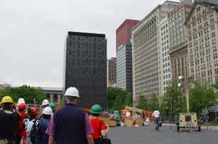 Crown Fountain Looking at the Plensa South Tower