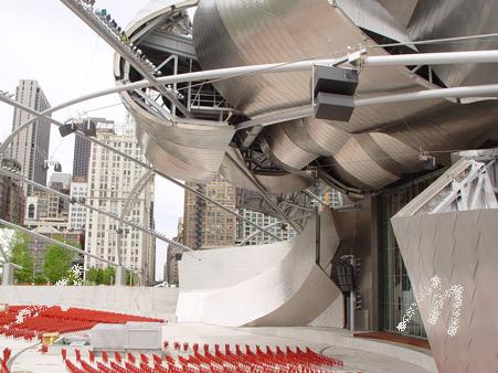 Inside the Pritzker Pavilion Looking South