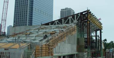 Construction on Gehry Bandshell